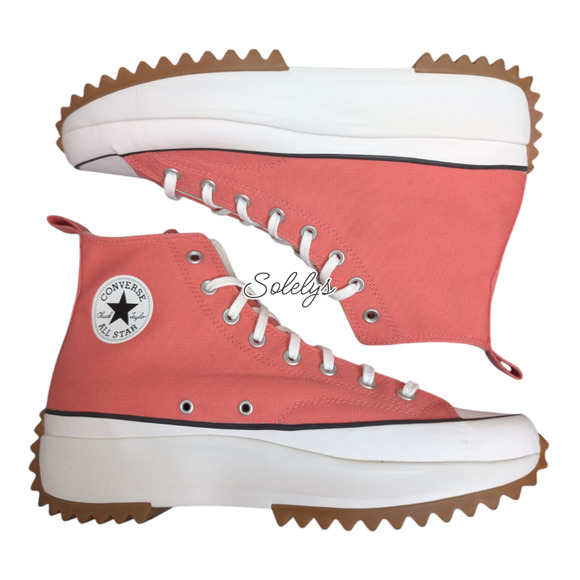Converse Run Star Hike High Top Platform Terracotta Pink Gum Sneaker Mens 12 - Picture 8 of 10